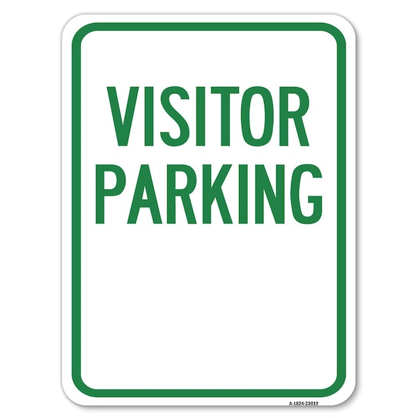 Reserved Parking Visitor Parking Heavy-Gauge Alum Rust Proof Parking, 18" x 24", A-1824-23019